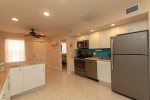 Fully equipped kitchen with stainless steel appliances